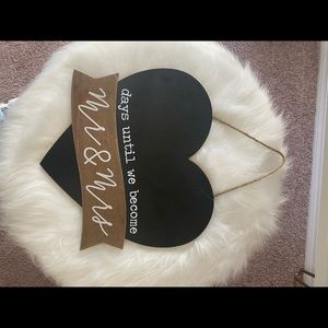 Mr and Mrs countdown chalk board